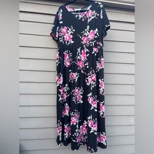 Black Floral Maxi Dress